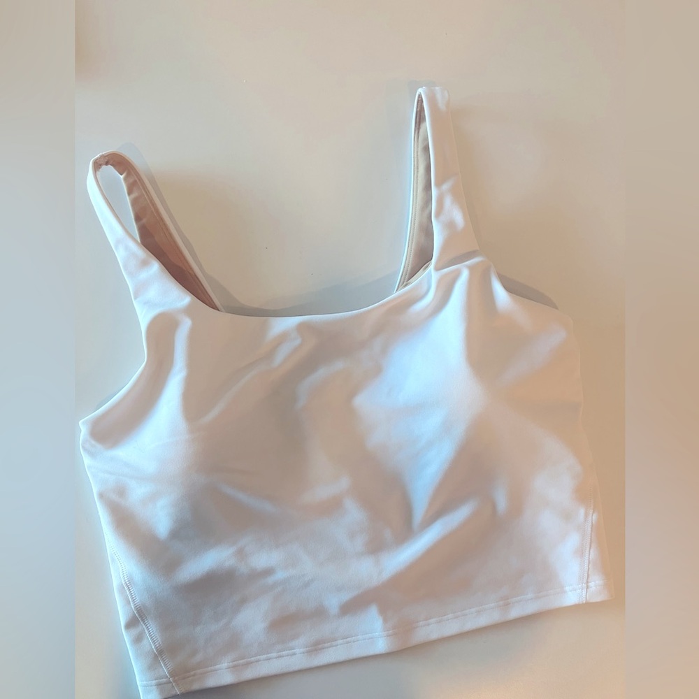 Old Navy White Athletic Crop Tank